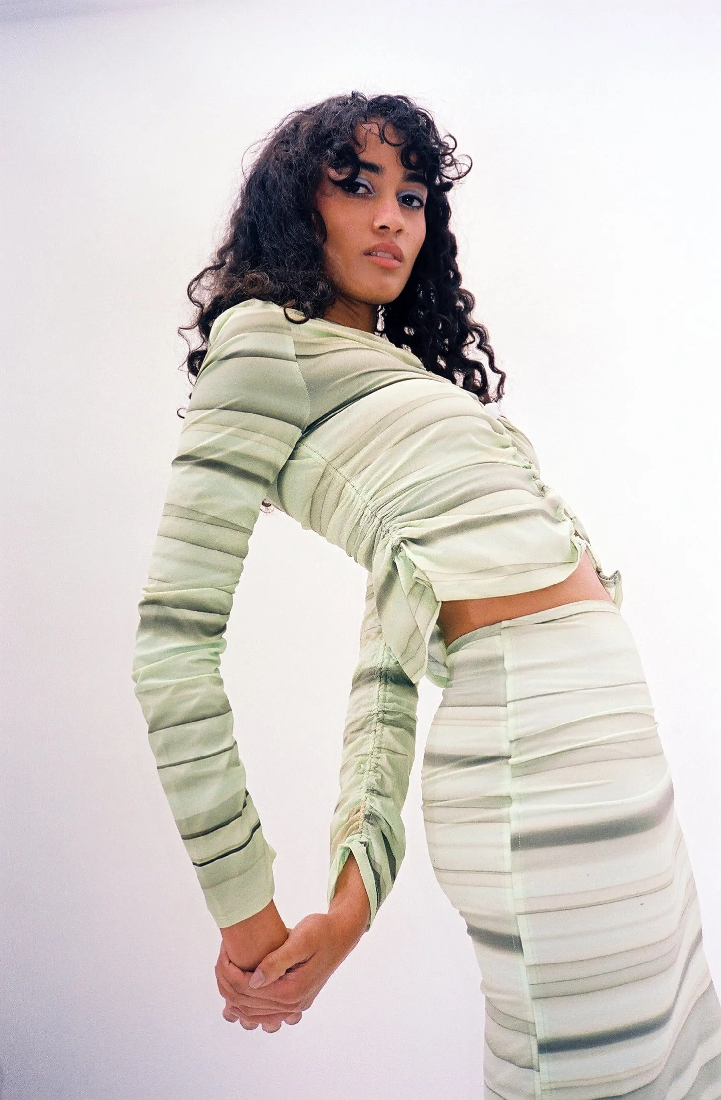 Green Stripe Betty Cardigan