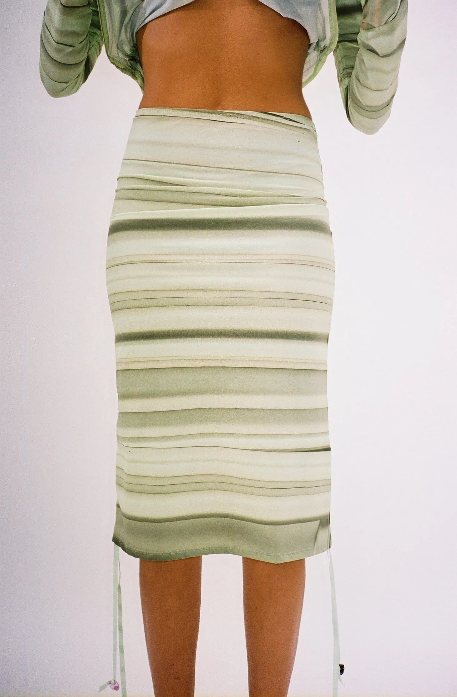 Green Stripe Betty Skirt