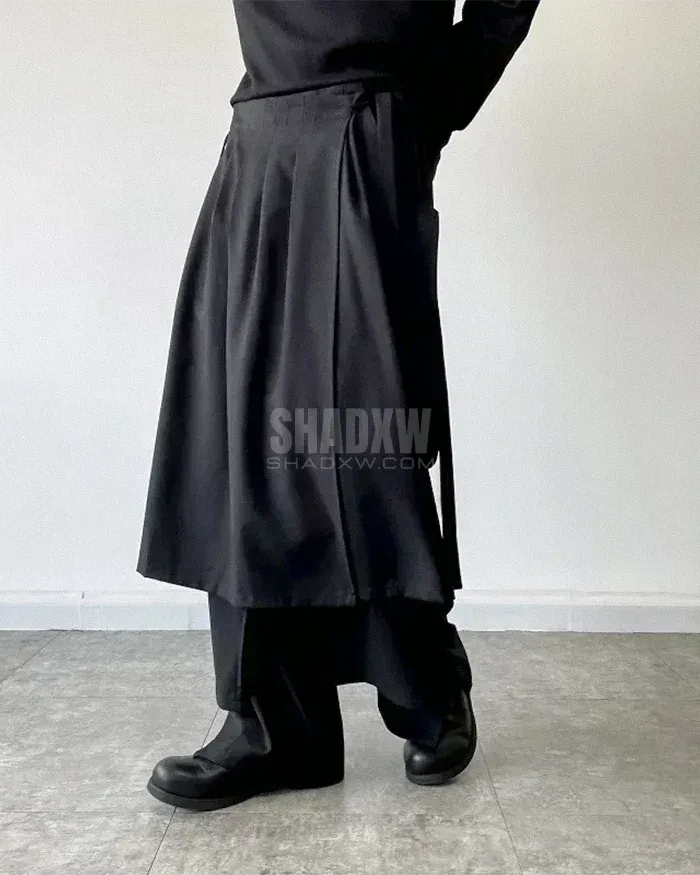 Hakama pants with Detachable Skirt