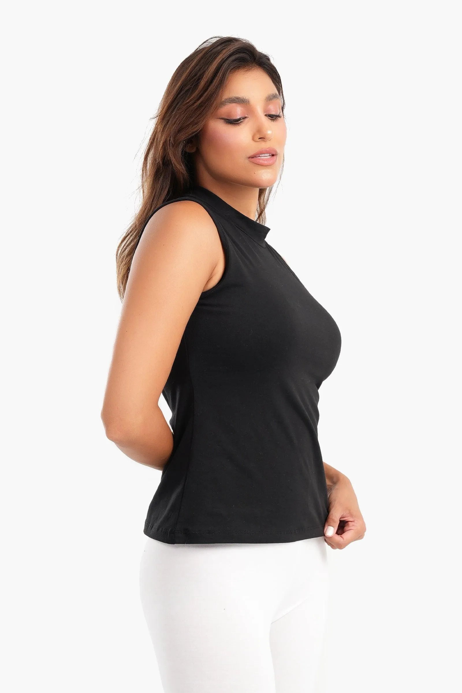 High Neck Slim Fit Top