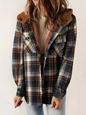 Hilary Checkered Jacket with Sherpa Lining