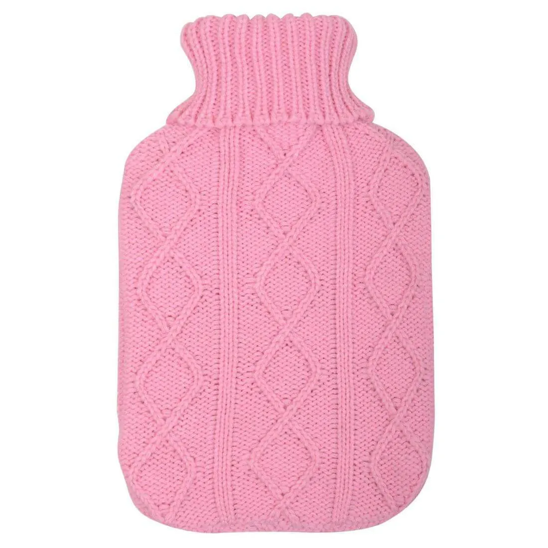 Hot Water Bottle Large Soft Knitted Cover Turtle Neck Top