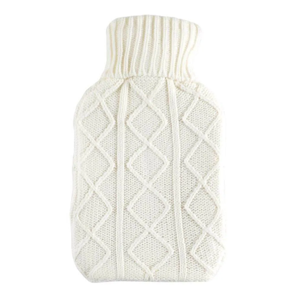 Hot Water Bottle Large Soft Knitted Cover Turtle Neck Top