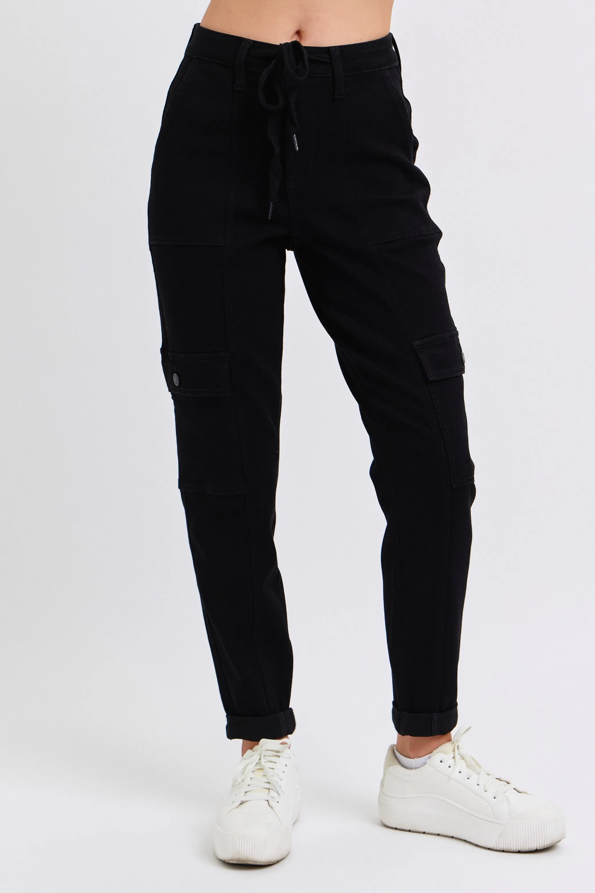 Judy Blue HW Cargo Cuffed Jogger