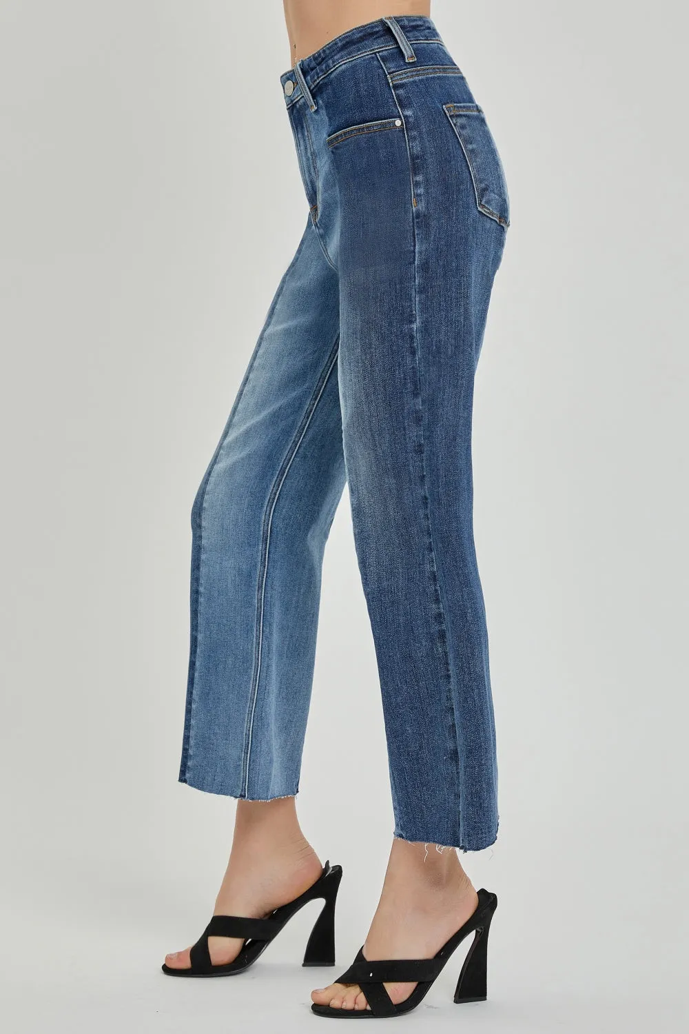 Just BE. RISEN Mylan  Mid-Rise Waist Two-Tones Jeans