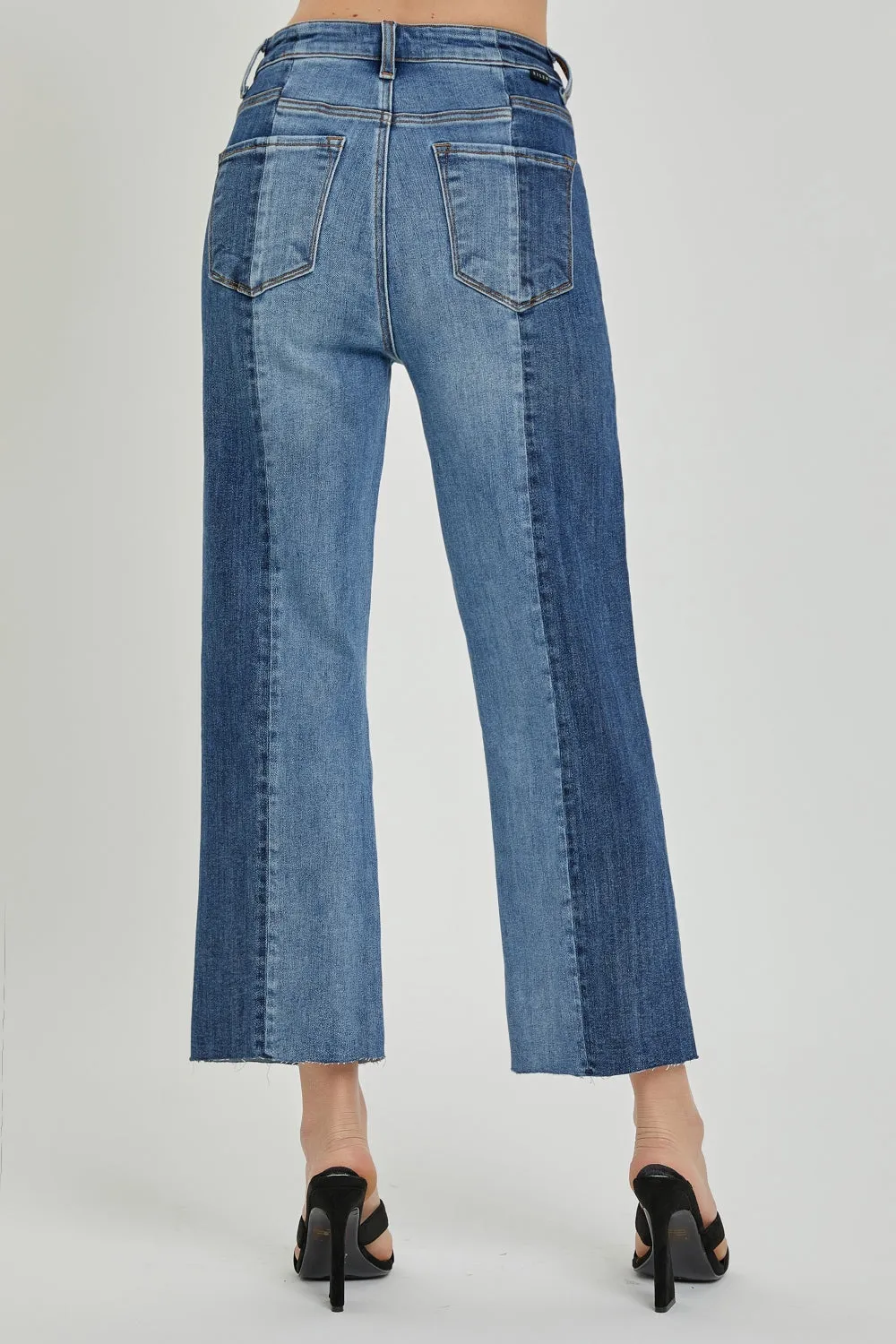 Just BE. RISEN Mylan  Mid-Rise Waist Two-Tones Jeans