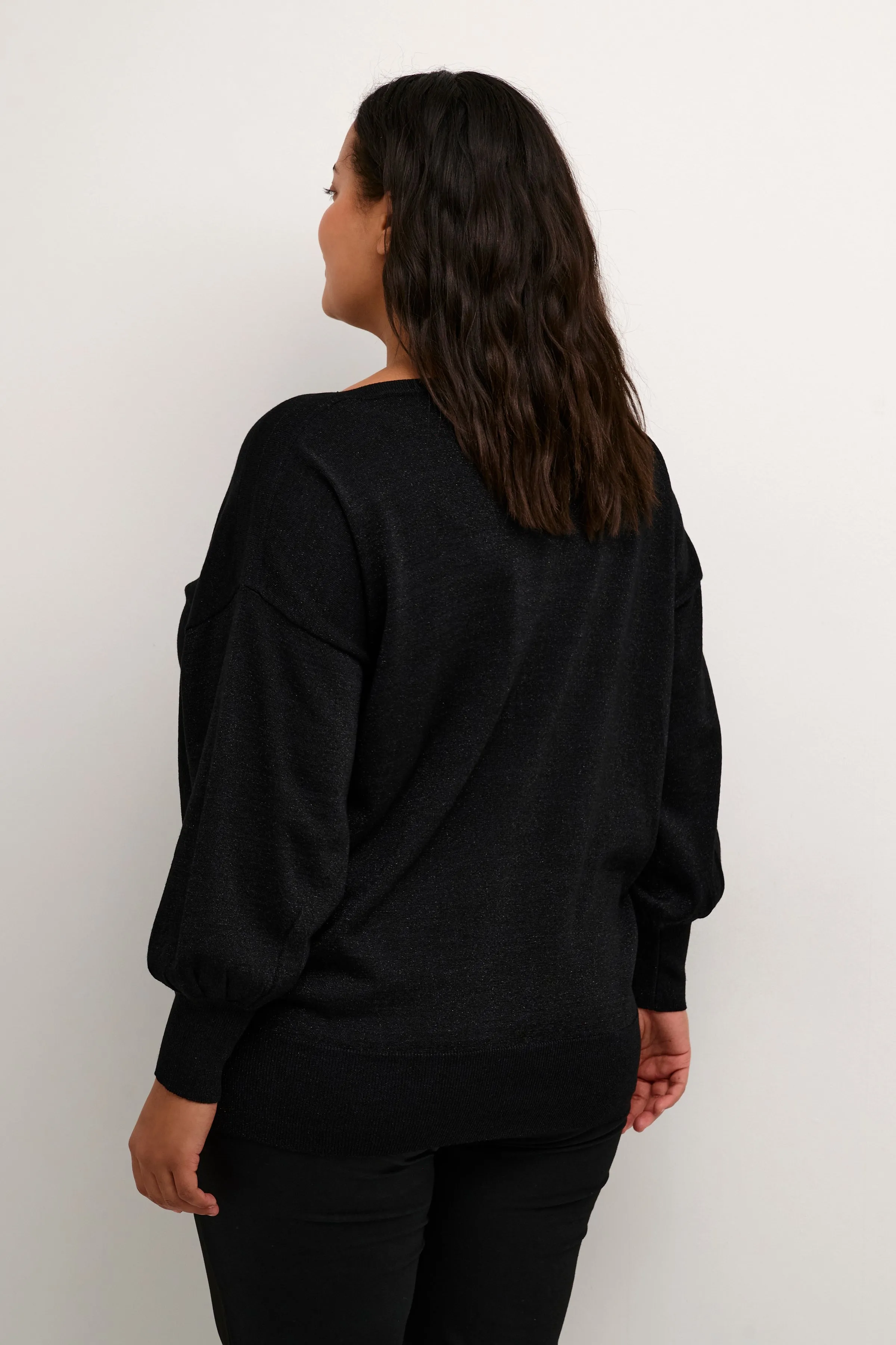 Kaffe Curve Regitta Knit Jumper in Black