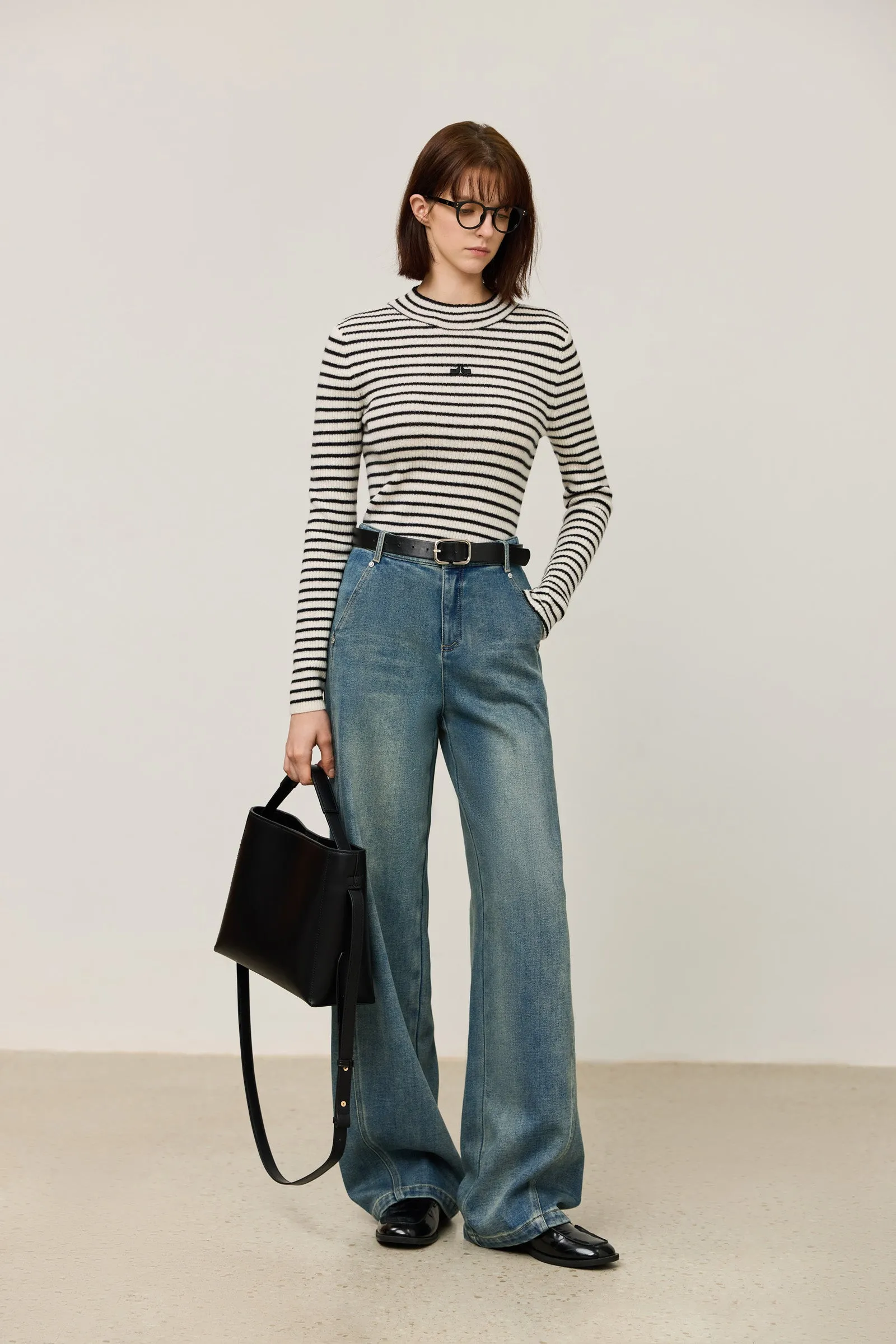 LILY Simple Versatile Straight-Leg Jeans