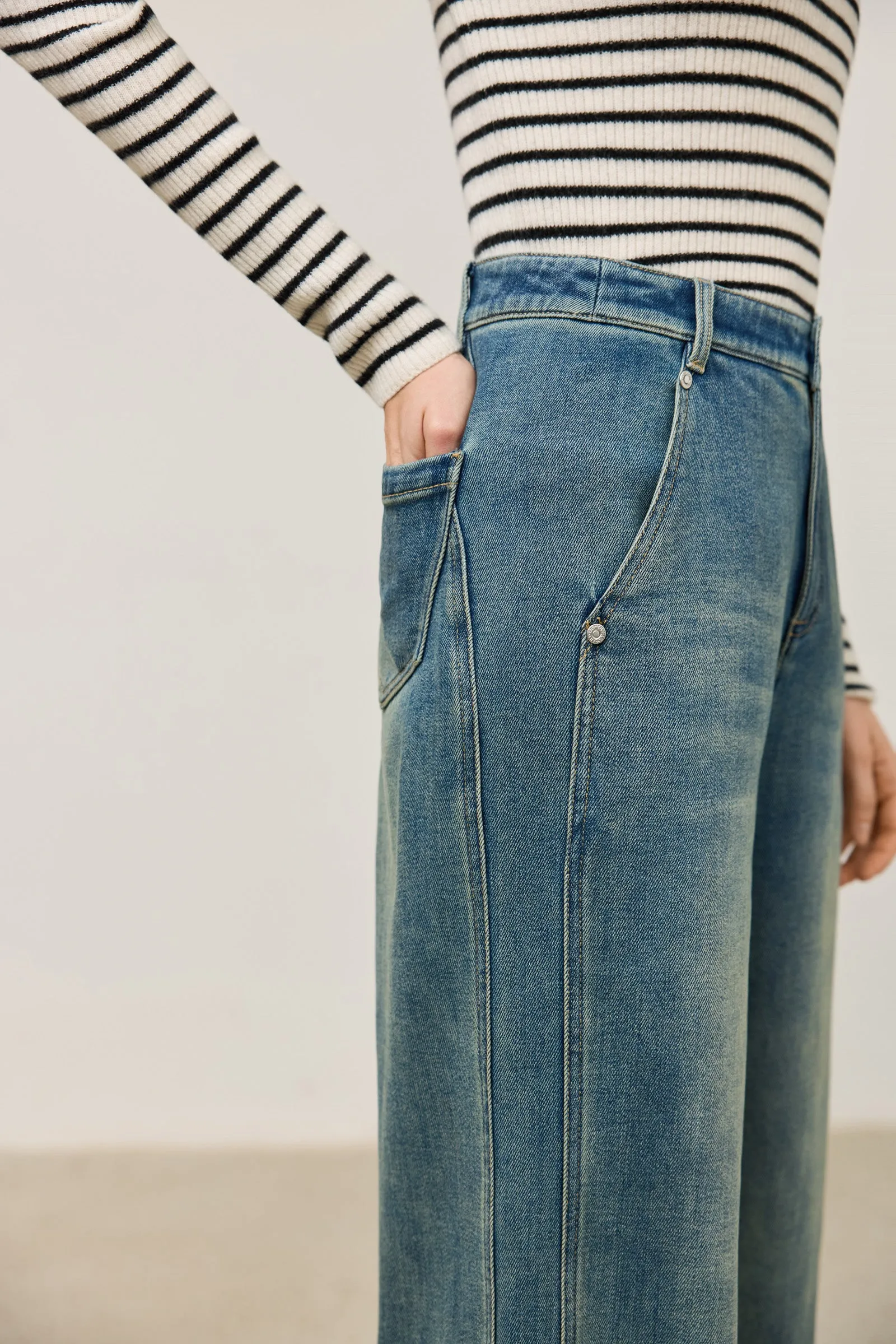 LILY Simple Versatile Straight-Leg Jeans