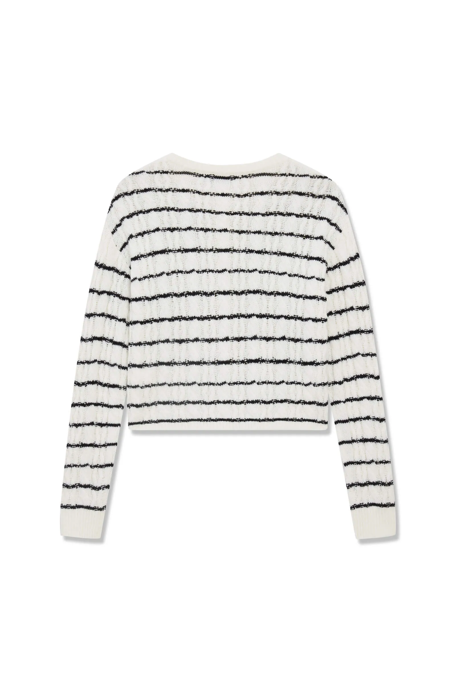 LILY Wool Striped Short Cardigan