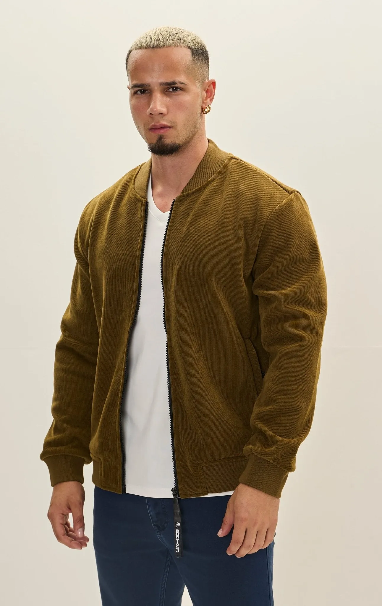 Lined Bomber Jacket - Mustard