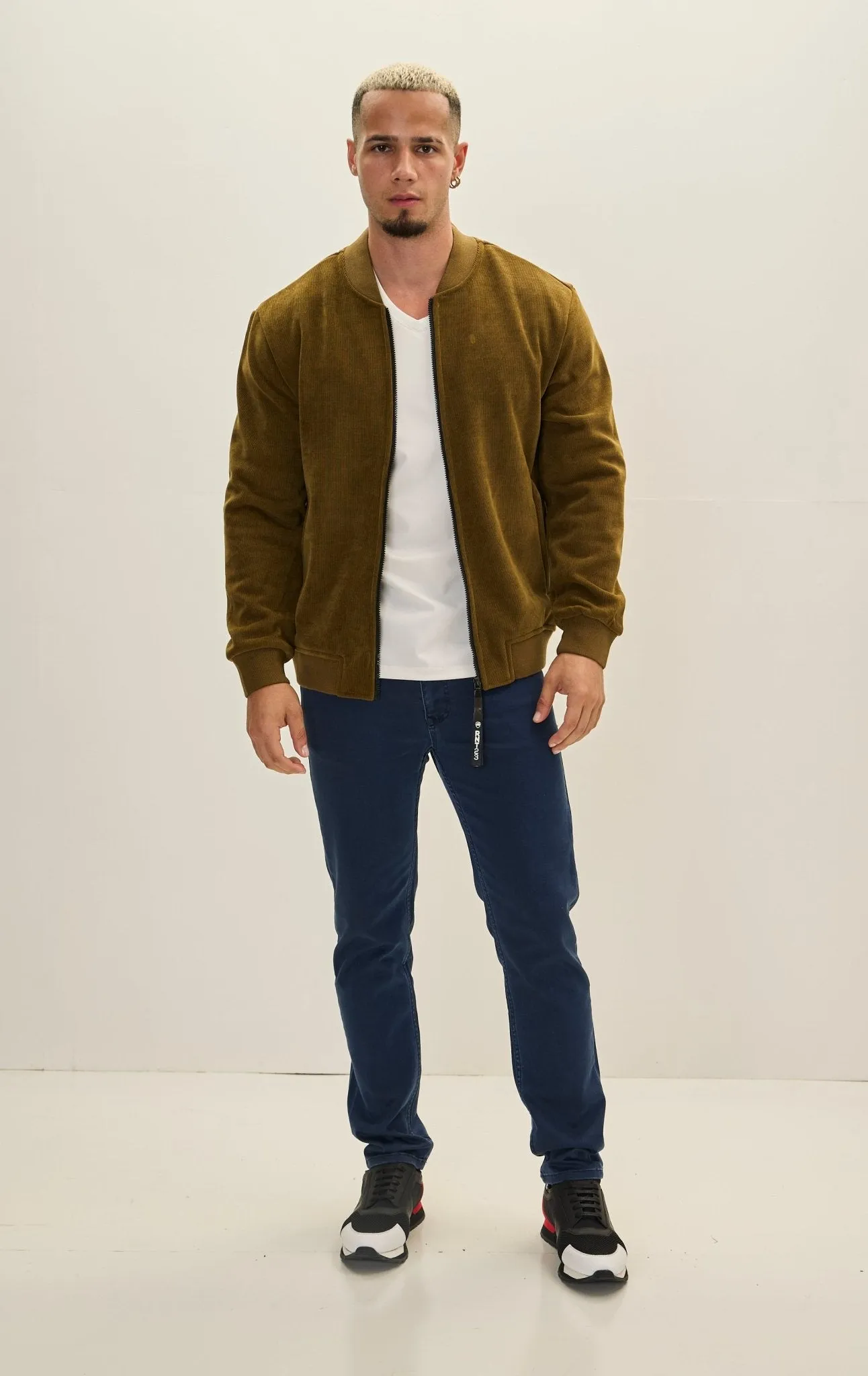 Lined Bomber Jacket - Mustard