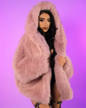 Lush Luv Long Faux Fur Jacket