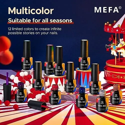 MEFA Gel Nail Polish Set | 12 Colours | Magical Adventure