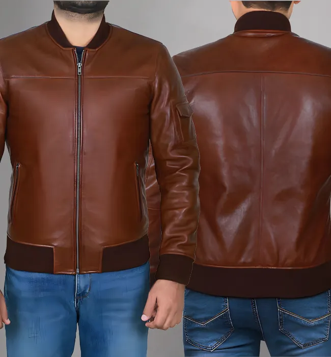 Mens Brown Leather Jacket