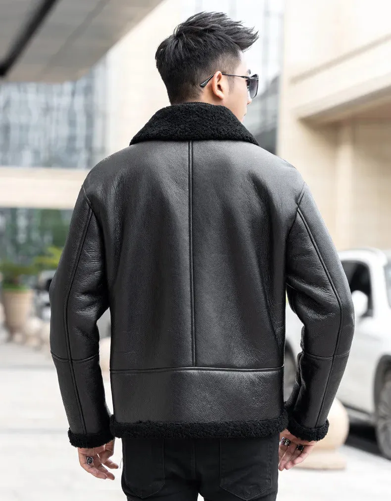 Men's Genuine Leather and Fur Jacket