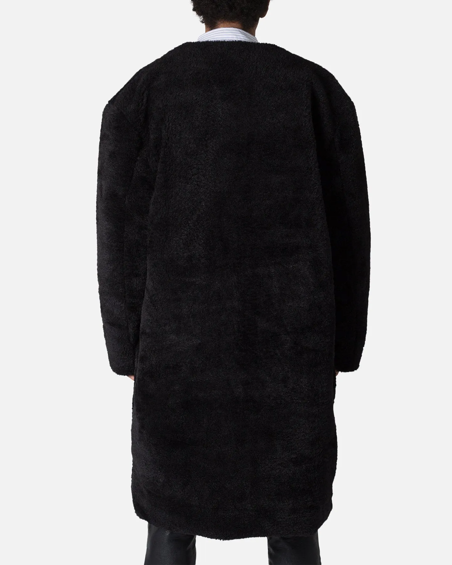 MNML Faux Fur Coat Black