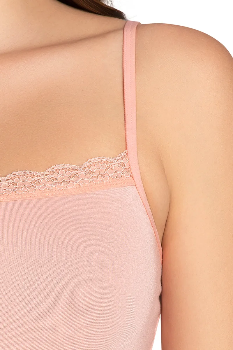 Modal Lace Camisole - Impatiens Pink