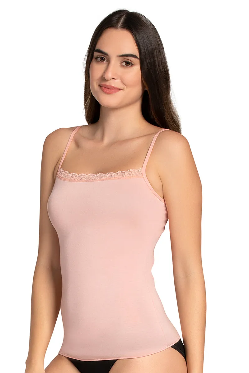 Modal Lace Camisole - Impatiens Pink