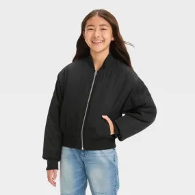 New - Art Class Kids Zip-Up Cropped Winter Heavyweight Bomber Jacket