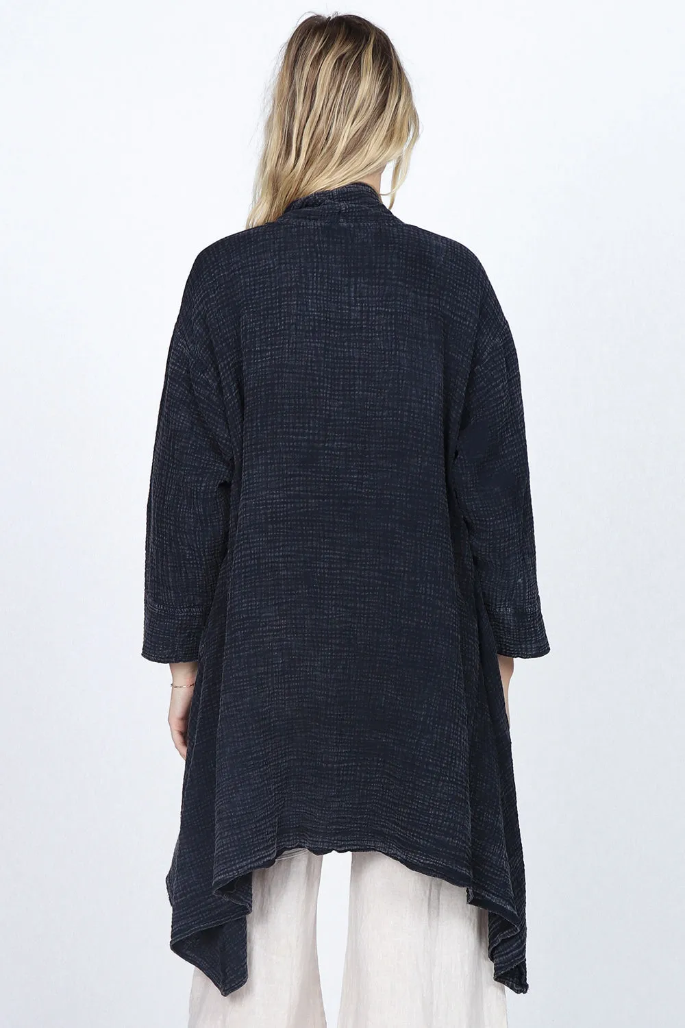 Oversized Mineral-wash Dolman Sleeve Cardigan