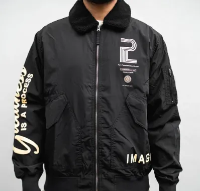 PAPER PLANES PPL (BLACK) FLIGHT JACKET