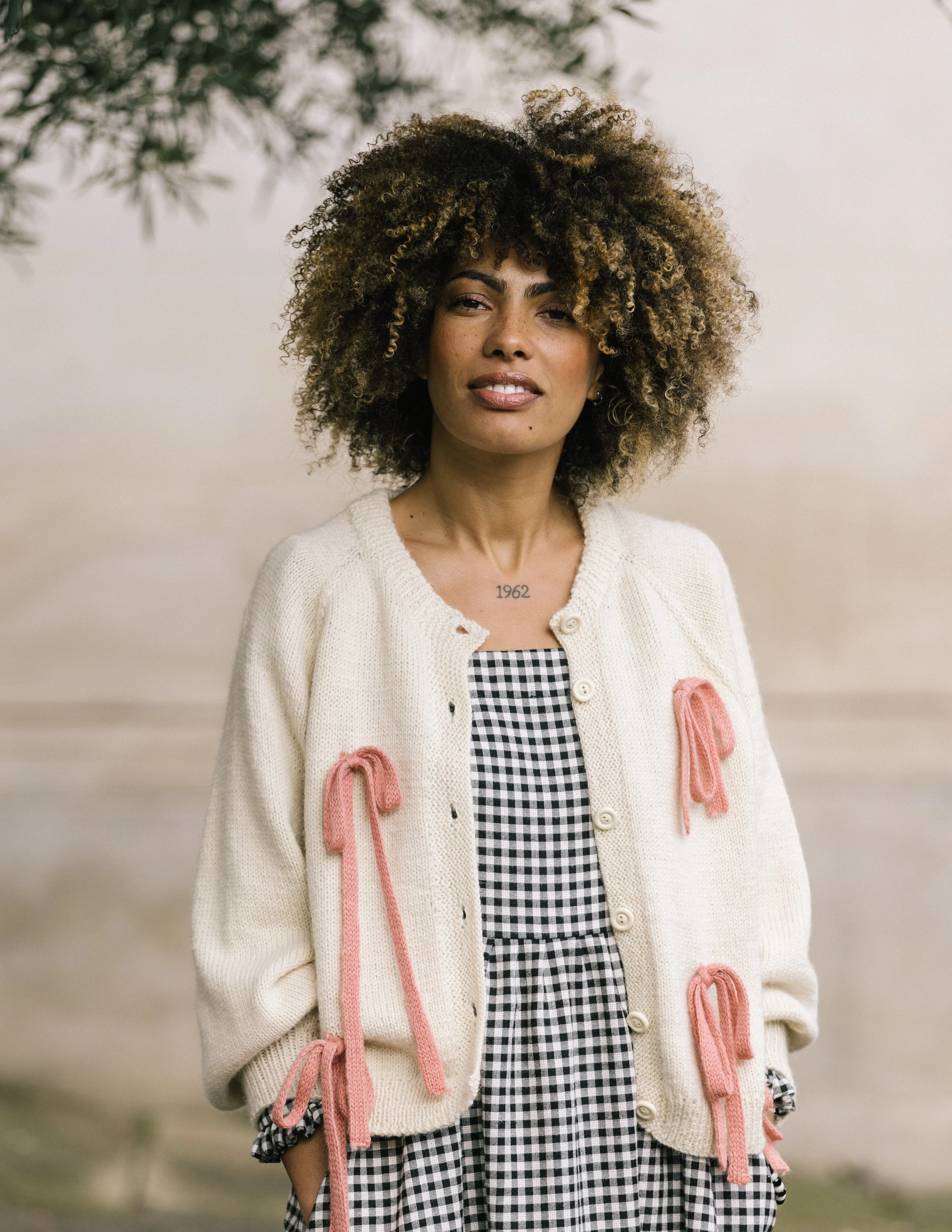 Pink Bows Cardigan by the Amateur Weather Observers