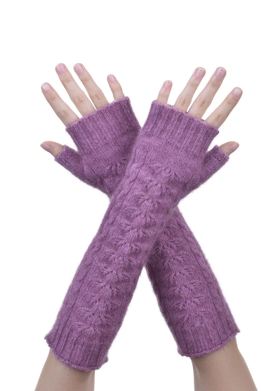 Possum Merino Open Finger Cable Gloves