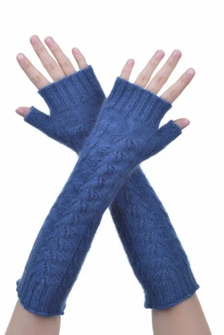 Possum Merino Open Finger Cable Gloves