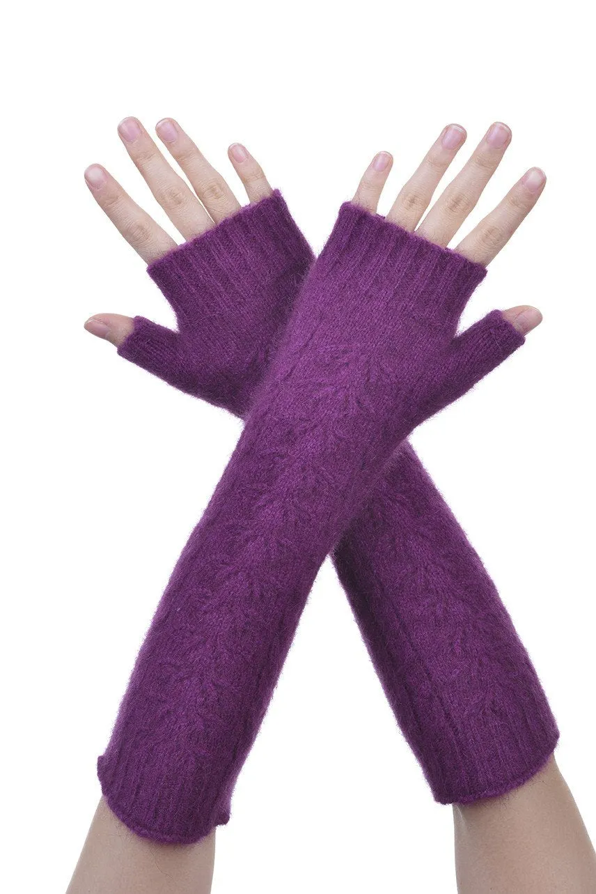 Possum Merino Open Finger Cable Gloves