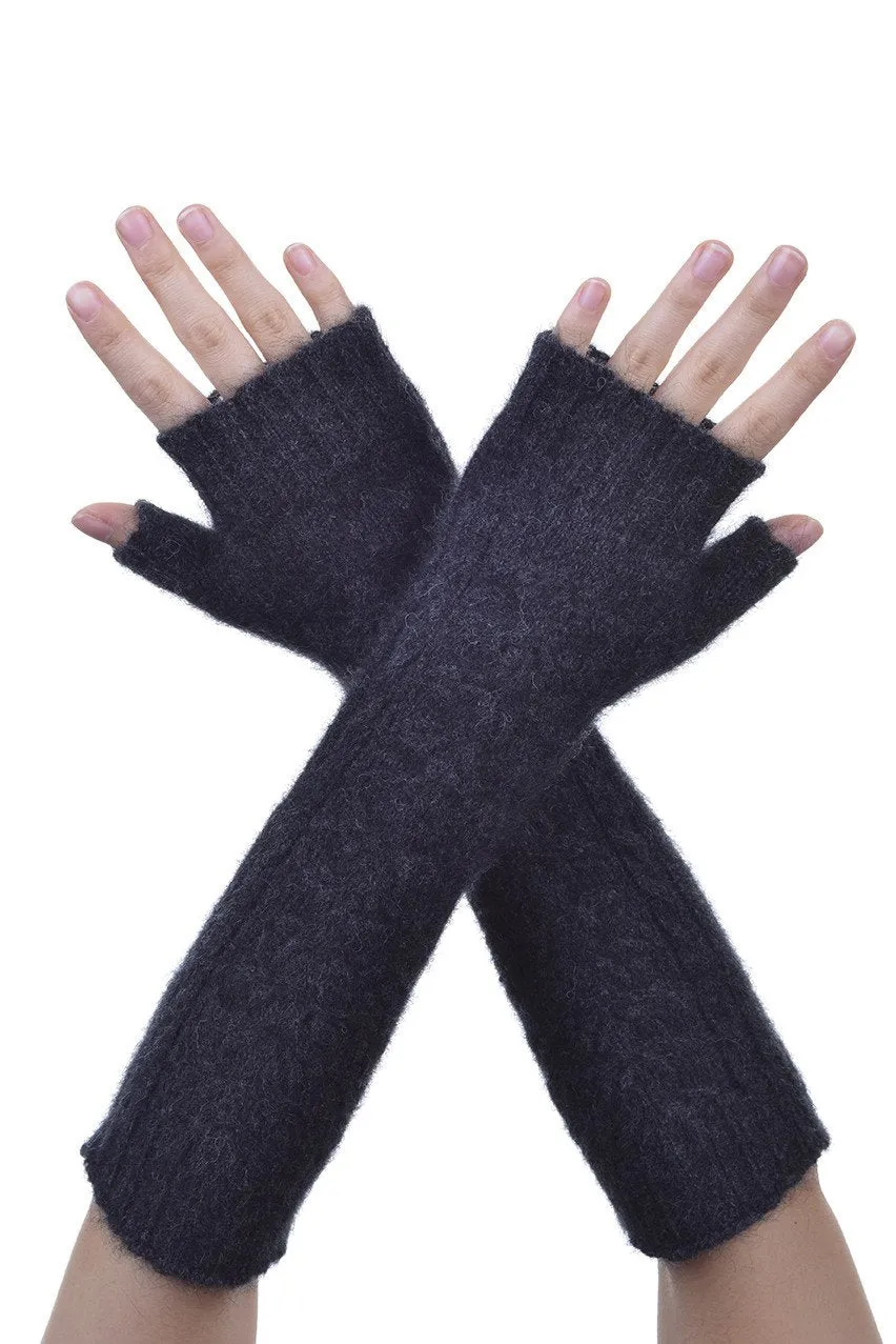 Possum Merino Open Finger Cable Gloves