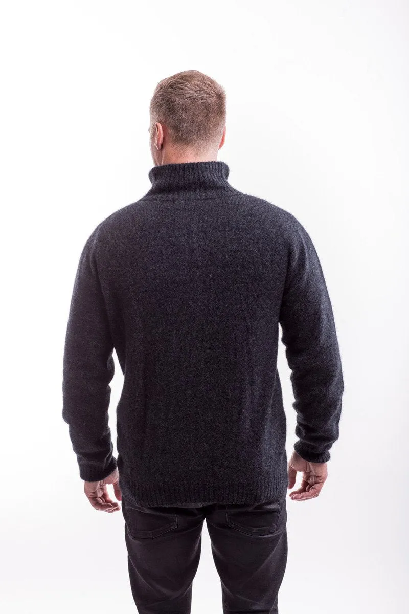 Possum Merino Rib Front Jacket