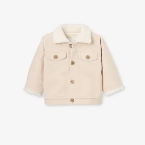 Rainy Day Corduroy Jacket with Sherpa Trim