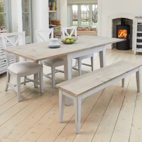 Ridley Grey Square Extending Dining Table