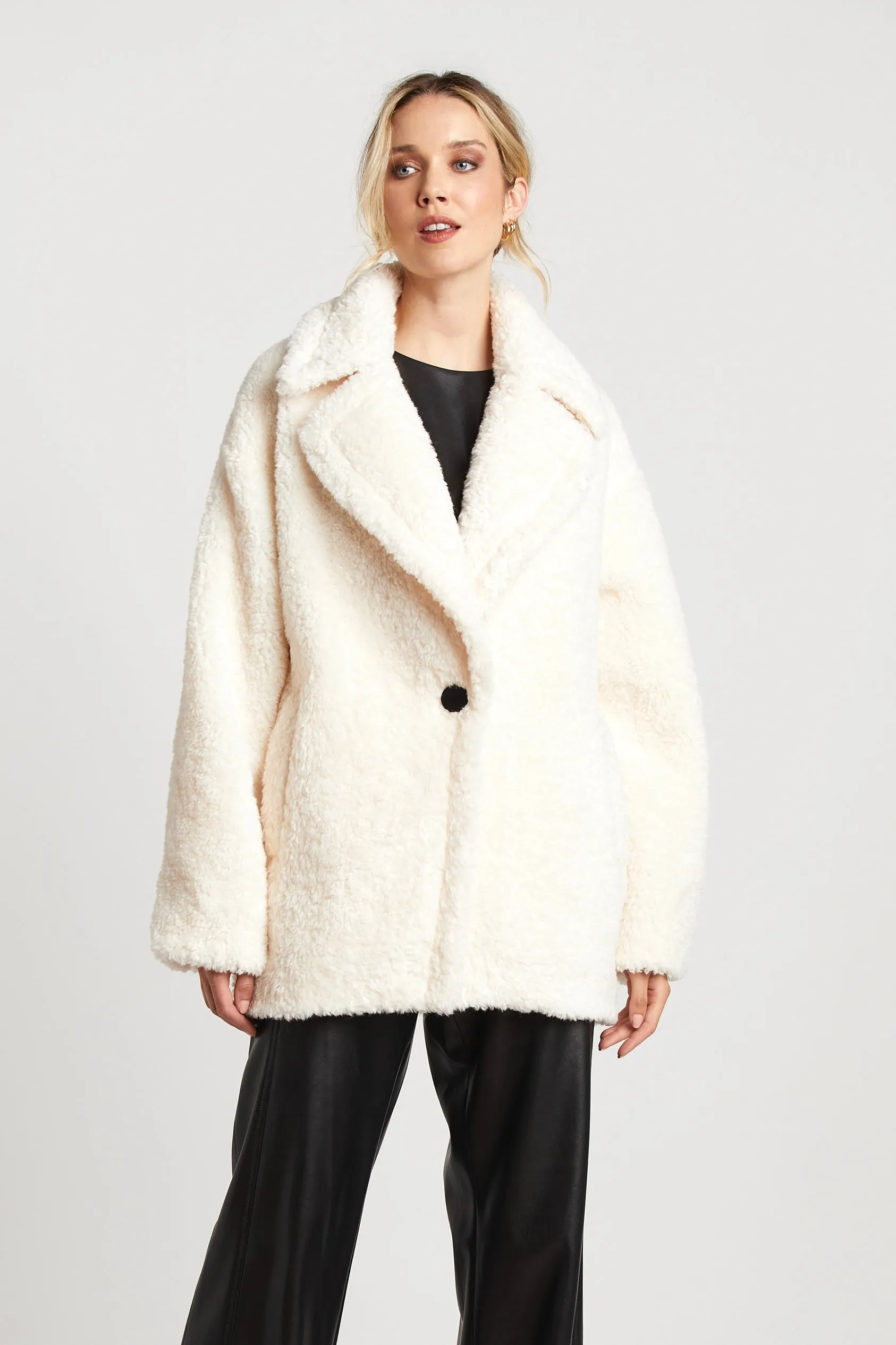 Saskia mid Length Faux Fur Coat