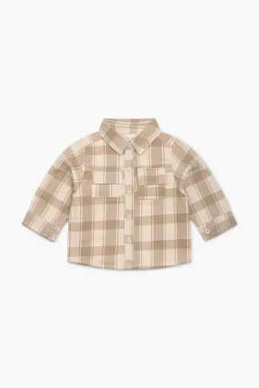 Shirt Jacket_Beige Flannel