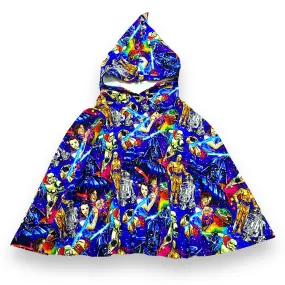 Size Large (6-9y) Winter Poncho - Retro wars