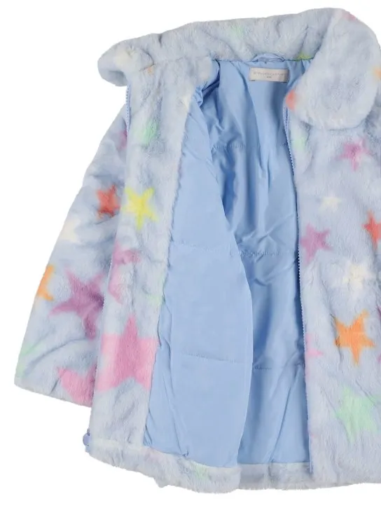 Stella McCartney Kids   Stars recycled poly faux fur coat 