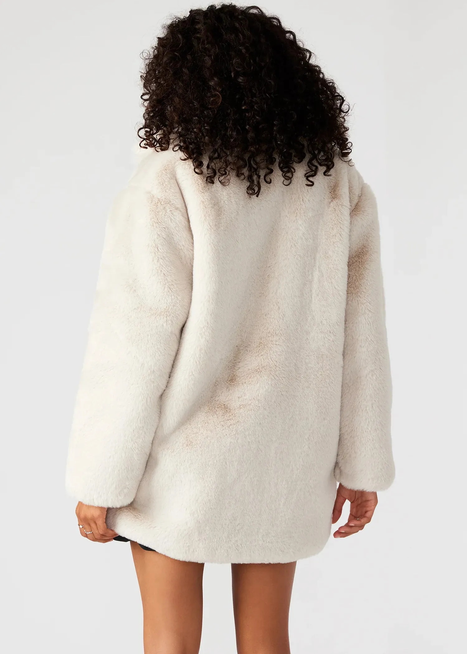 Steve Madden Snow Faux Fur Coat - MD