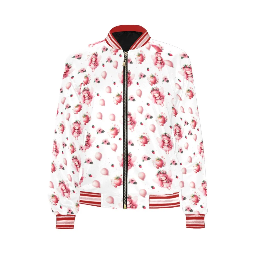 Strawberry Fields Bomber Jacket for Women