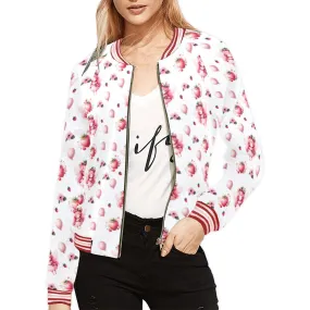 Strawberry Fields Bomber Jacket for Women