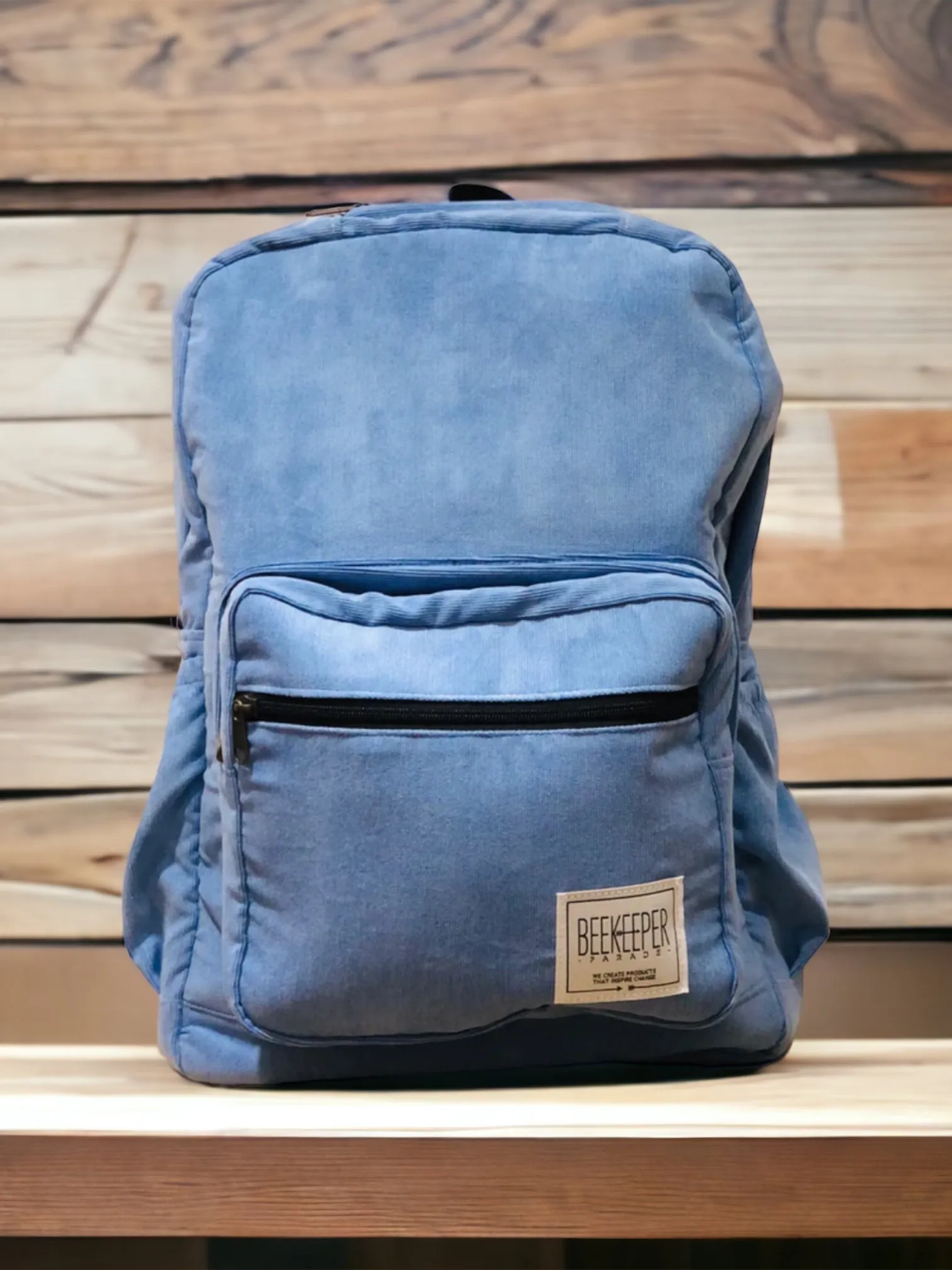 The Perwinkle Blue Corduroy Royal BeeKeeper Backpack (Masterpiece Range)