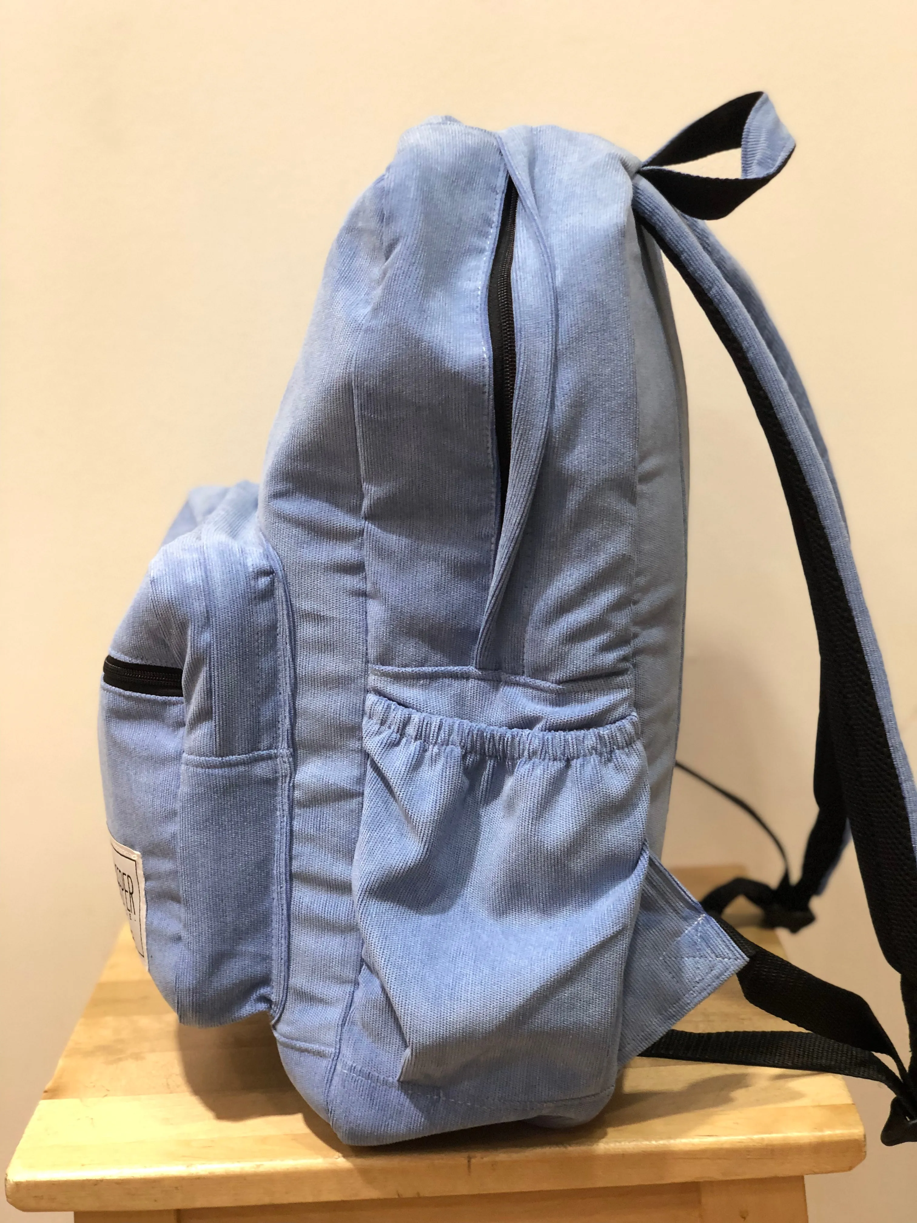 The Perwinkle Blue Corduroy Royal BeeKeeper Backpack (Masterpiece Range)