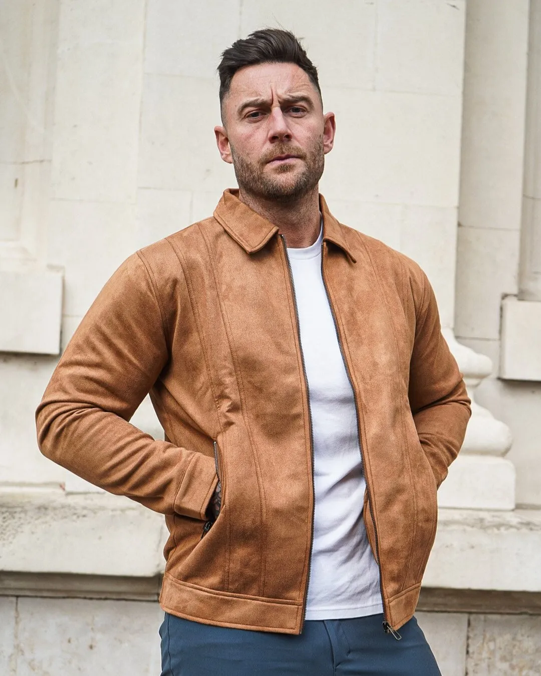 Timeless Suede Bomber Jacket