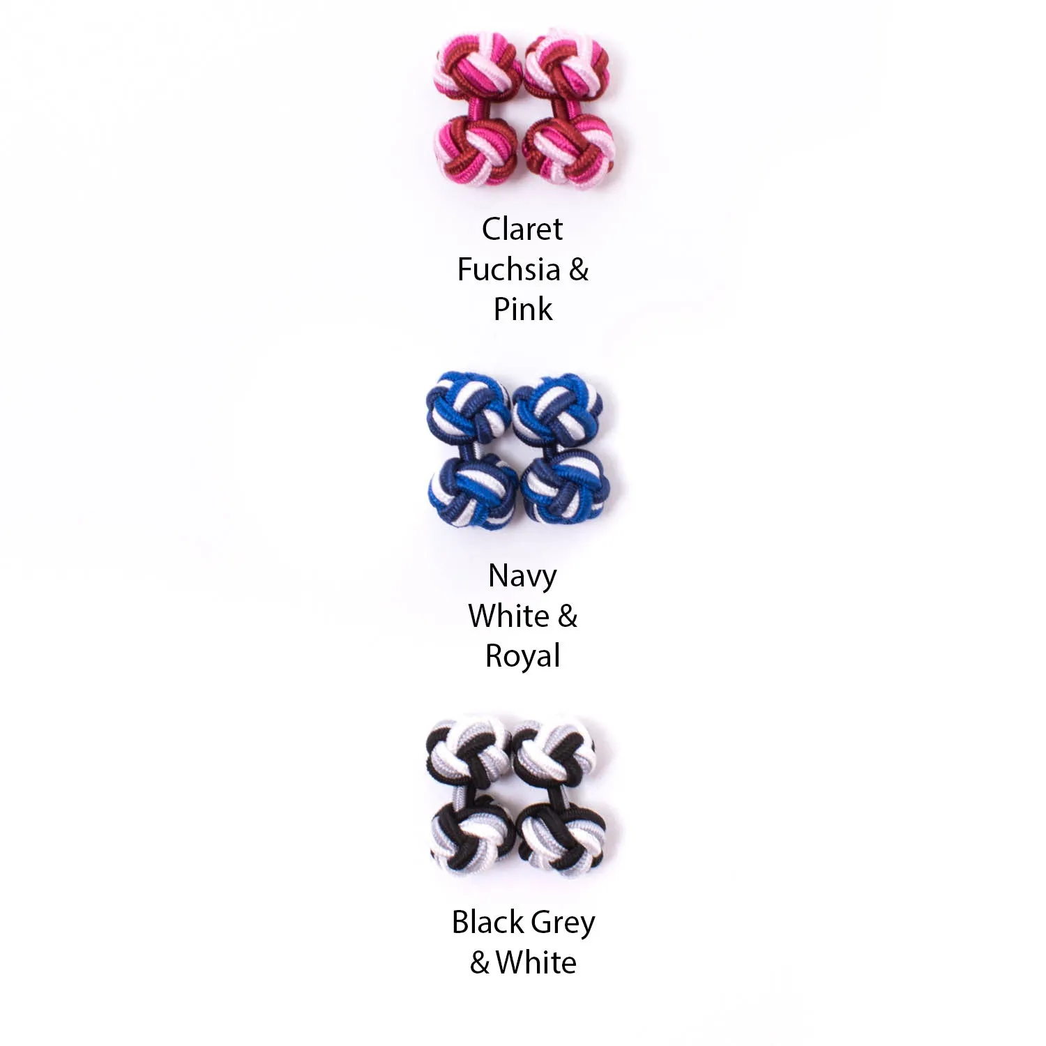 Tri-Colored Knot Cufflinks