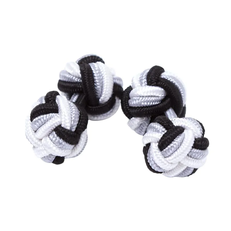 Tri-Colored Knot Cufflinks