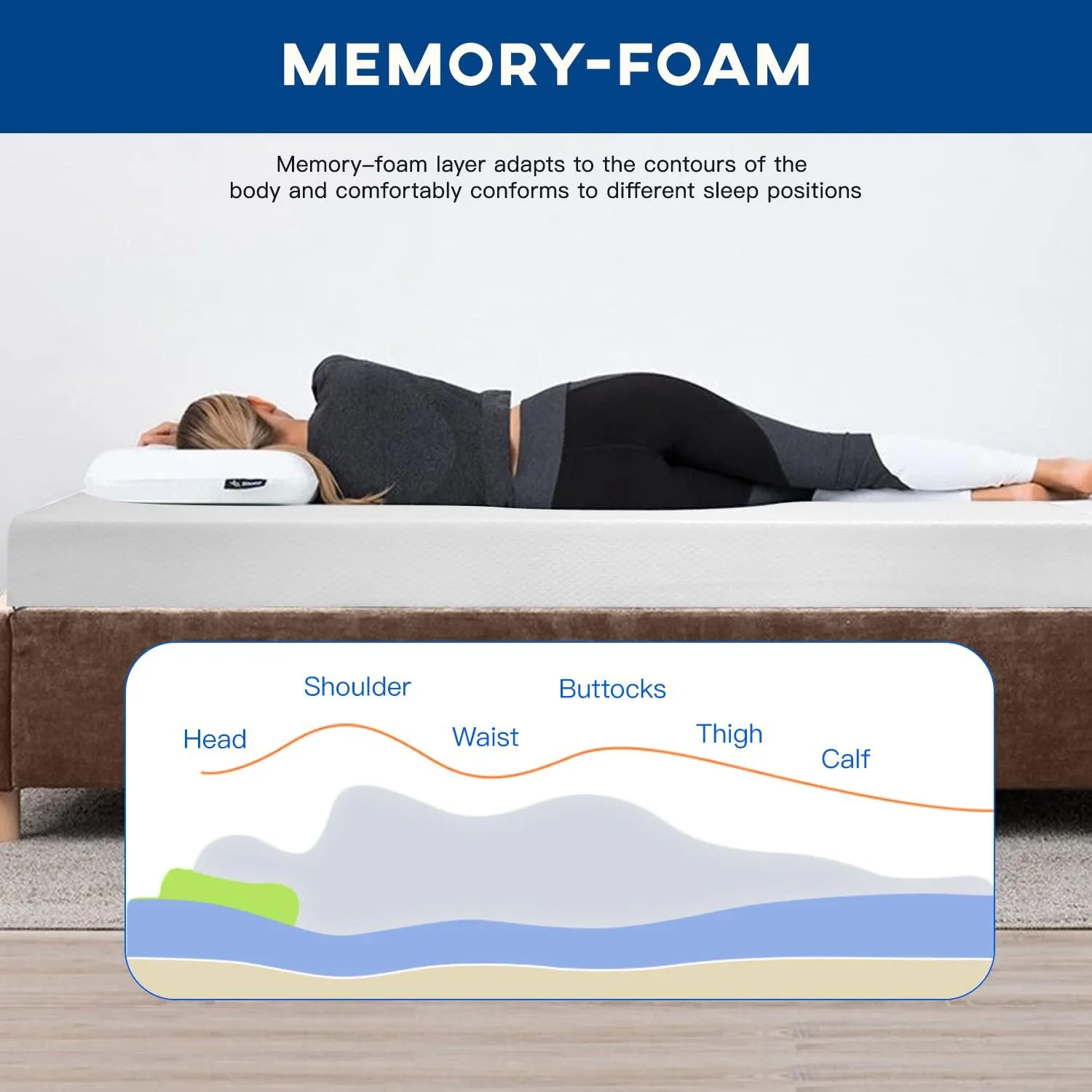 Twin Mattress 6 inch Gel Memory Foam Mattress for Cool Sleep & Pressure Relief