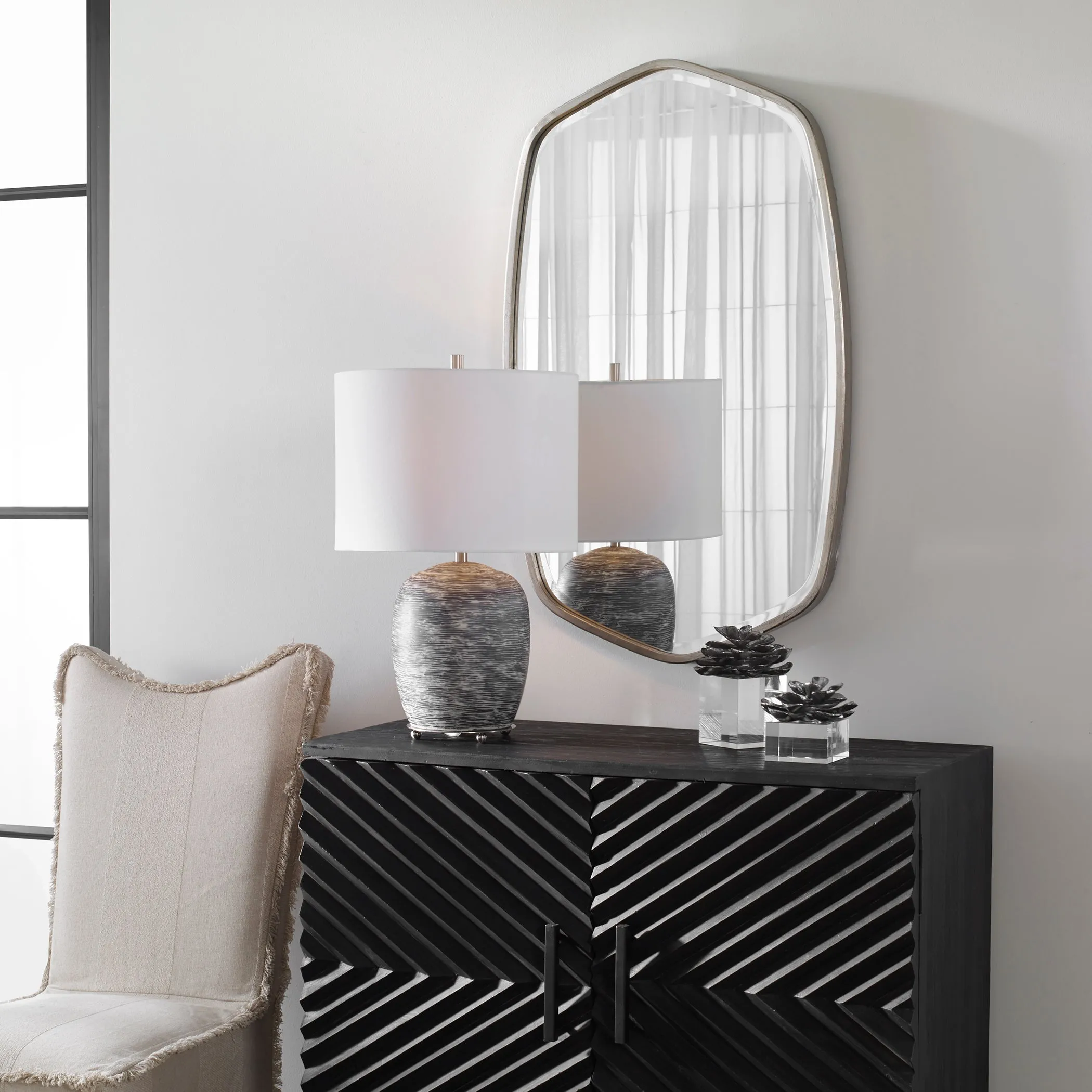 Uttermost Duronia Brushed Silver Mirror