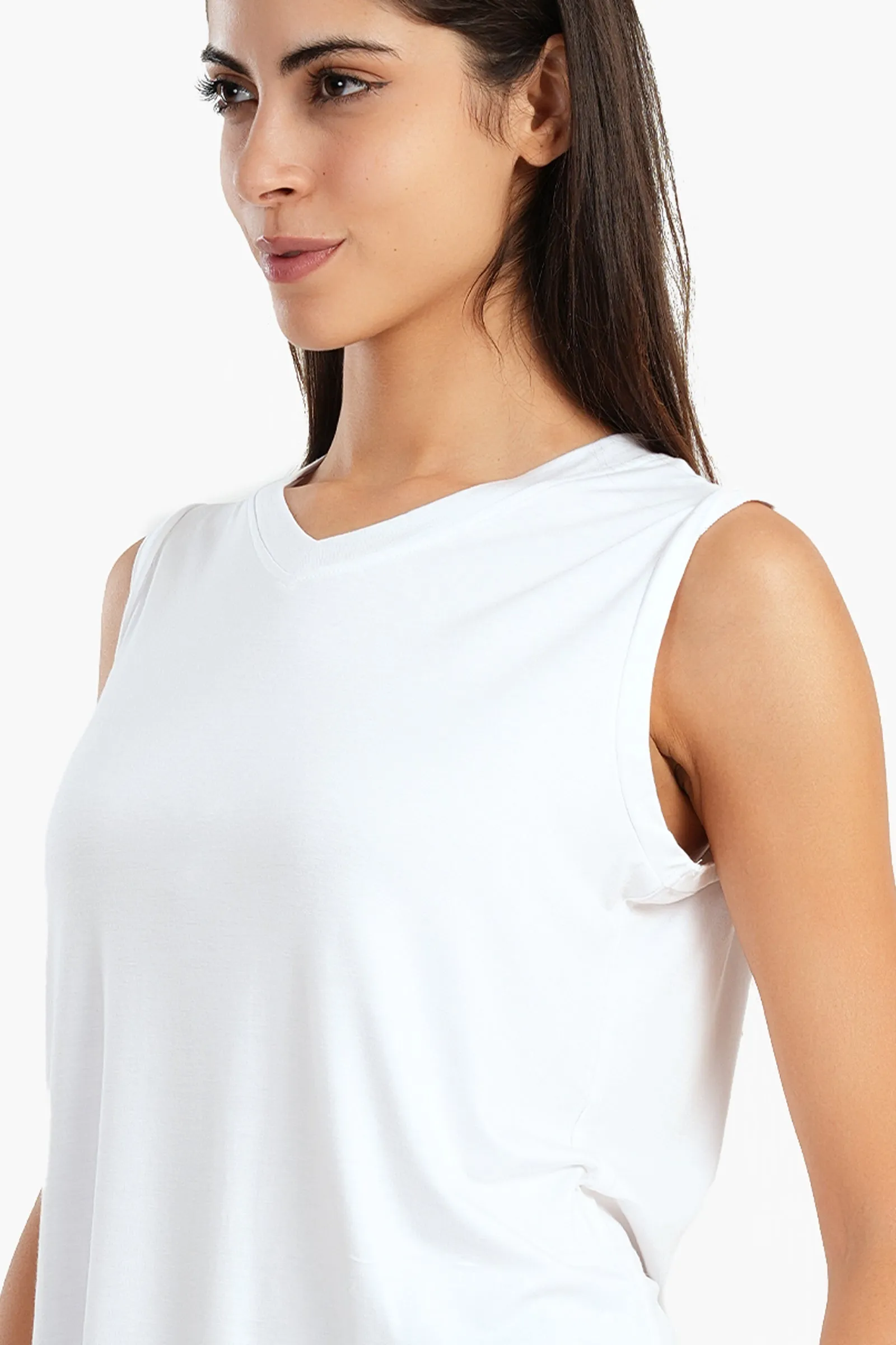 V-Neck Viscose Top