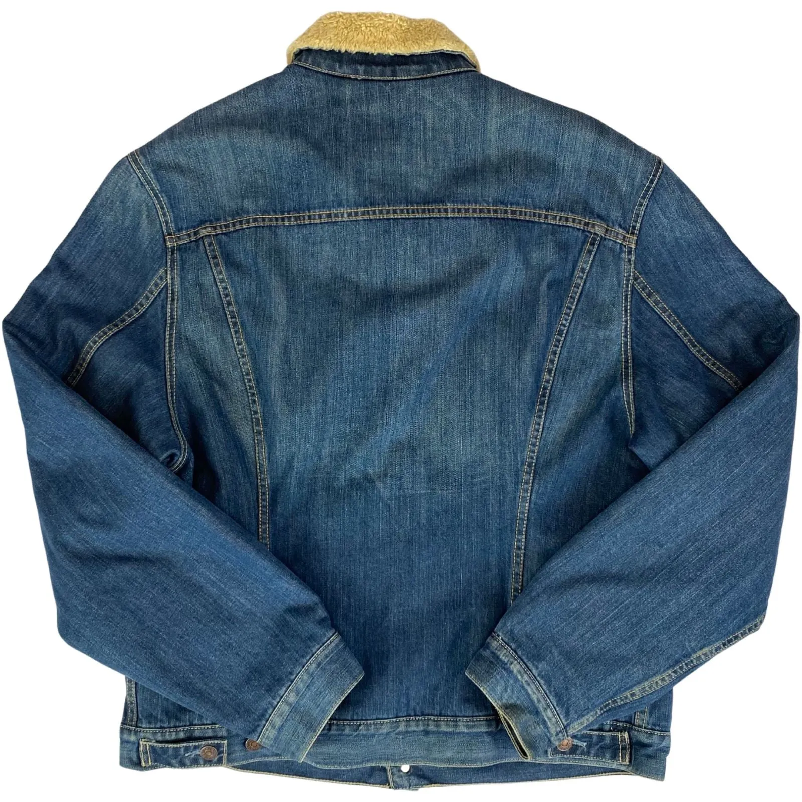 VTG LEVIS 71550 SHERPA LINED DENIM WESTERN TYPE 3 TRUCKER JACKET 44” L